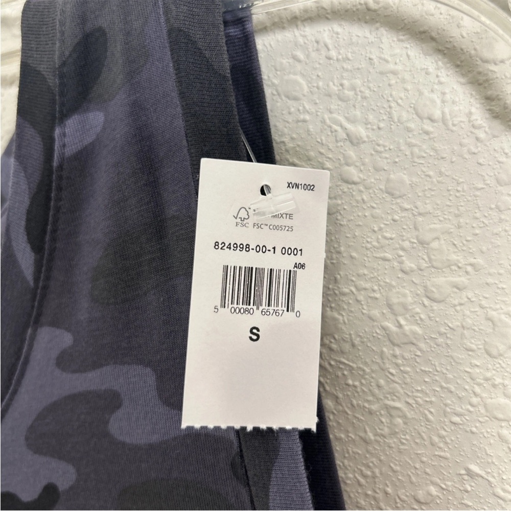 NWT Gap Luxe Knit Ribbed High Neck Pullover Tank Top Camouflage Women’s Small - Picture 4 of 7